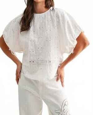 NEW CAMELLIA isela blouse in white
